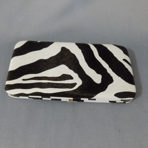 black and white zebra wallet